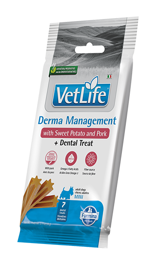 dental treat Derma Management with Sweet Potato and Pork for mini dog